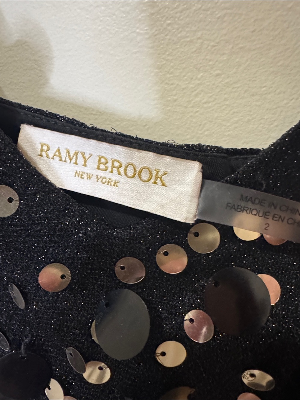 Ramy Brook Tanya Metallic Sequin Mini Dress | Size 2 - Picture 7 of 9
